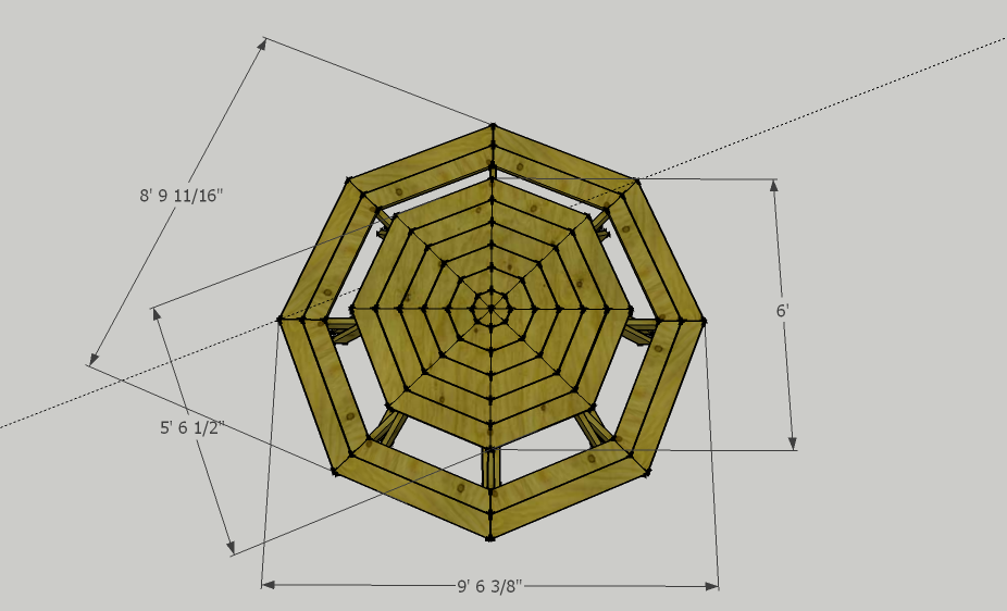 Octagonal Picnic Table