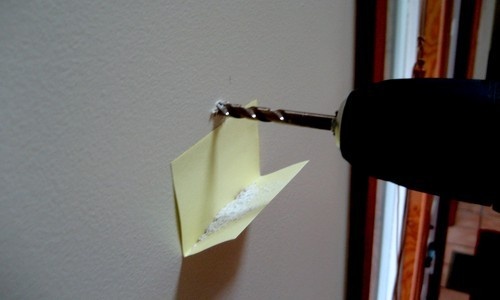 post-it dust collector drill drywall